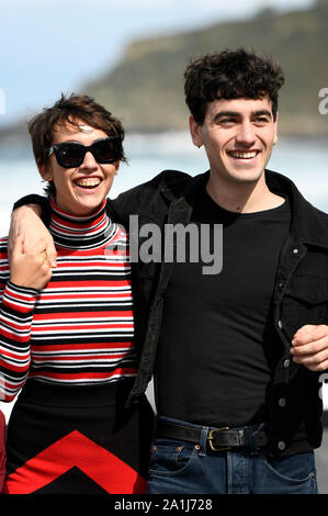 Greta Fernandez and Alex Monner at the Photocall on 'La Hija de un Ladrón / A thief's Daughter' at the 67th San Sebastian International Film Festival / Festival Internacional de Cine de San Sebastián on the Kursaal Terasse. San Sebastian, 25.09.2019 | usage worldwide Stock Photo