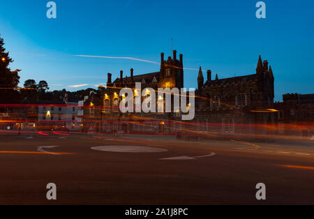 Tavistock Town Hall and Bedford Square, Tavistock, Devon Stock Photo