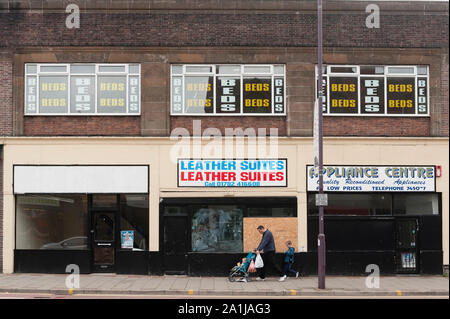 Recession, Stoke-on-Trent, Britain Empty shops, Church Street, Stoke-on-Trent Stock Photo