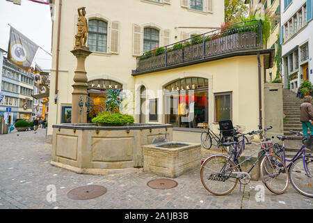 ZURICH, SWITZERLAND - CIRCA OCTOBER, 2018: Falke store in Zurich. Stock Photo