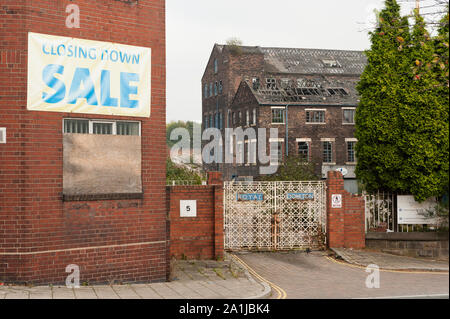 Recession, Stoke-on-Trent, Britain The old Royal Doulton factory, Niles Street, Burslem, Stoke-on-Trent. Stock Photo