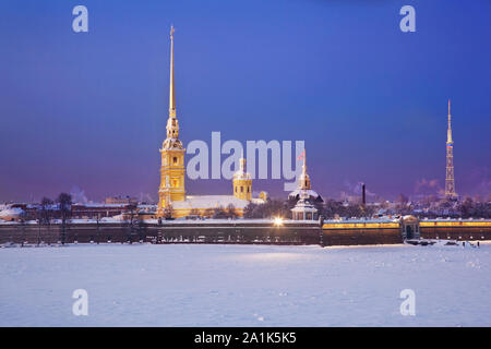 Peter and Paul fortress. Neva river. St. Petersburg. Russia Stock Photo