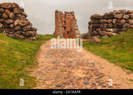 Navahrudak Castle ruins. Navahrudak, Grodno Region, Belarus. Stock Photo