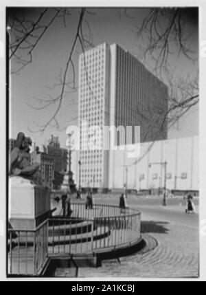 New York Coliseum, Columbus Circle, New York City. Stock Photo