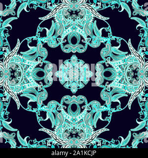 Indian Traditional paisley pattern. Multicolor bright background. Stock Photo
