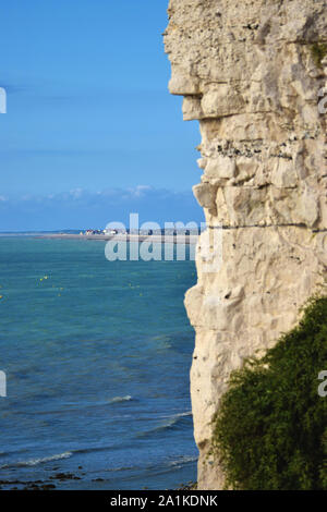 Cayeux sur mer vu des falaises d'Ault Onival. Stock Photo