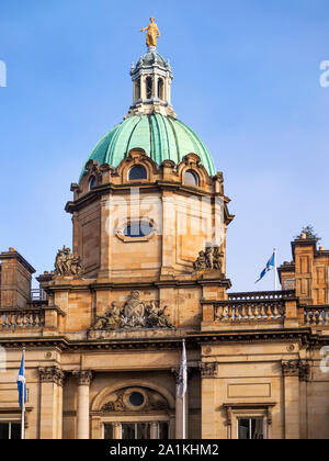 Bank of Scotland headquarters on The Mound viewed from The Royal Mile in Edinburgh Scotland Stock Photo