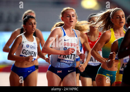 Great Britain's Aimee Pratt competes in the Women's 3000m Steeplechase during day one of the IAAF World Championships at The Khalifa International Stadium, Doha, Qatar. Stock Photo