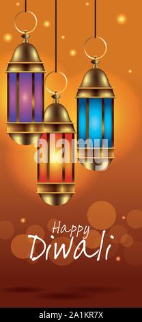 Happy Diwali Indian Celebration Design Stock Vector