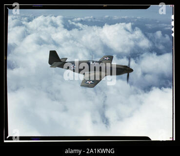 North American's P-51 Mustang Fighter is in service with Britain's Royal Air Force, N[orth] A[merican] Aviation, Inc., Inglewood, Calif. Stock Photo