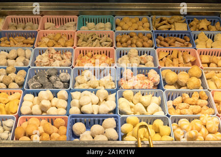 Dumplings and Dim Sum in Bulk Baskets Frozen Food Stock Photo