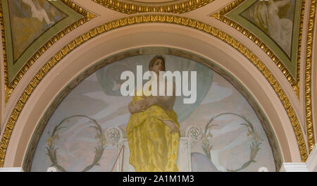 Northwest Corridor First Floor Mural Depicting The Muse