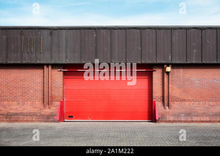 red storage warehouse facility Stock Photo