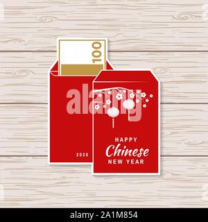 Traditional Chinese Red Envelope Template The Chinese Word Fortune The  Cloud Texture Stock Illustration - Download Image Now - iStock