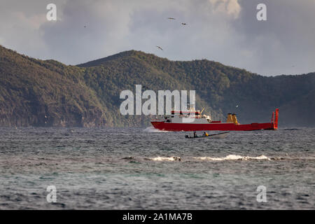 Saint Vincent and the Grenadines, Ferry boat to Barbados Stock Photo