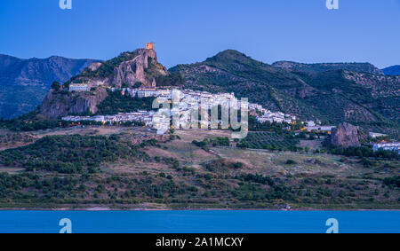 The fortress in Zahara de la Sierra village, Cadiz province, Andalusia ...