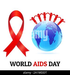 World AIDS day concept vector Stock Vector