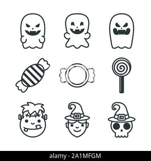 halloween ghost floating character icon 4161049 Vector Art at Vecteezy