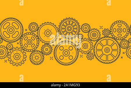 Gears. Technology, business, industry concept. Vector illustration Stock Vector