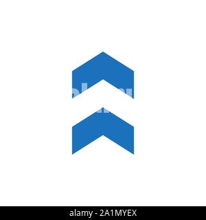 Two arrow up icon isolated on white background Stock Vector