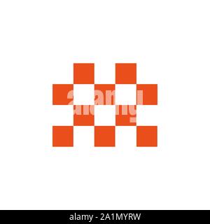 Abstract pixel cars icon isolated on white background. Stock Vector