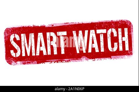 Smart watch sign or stamp on white background, vector illustration Stock Vector