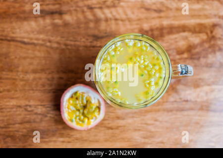 Fresh healthy tea from passion fruit Stock Photo