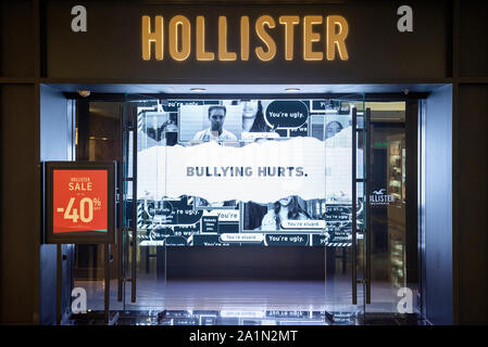 American lifestyle brand Hollister store seen in Hong Kong Stock Photo Alamy