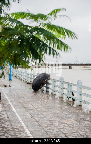 Vietnam round the boat is on the waterfront Stock Photo