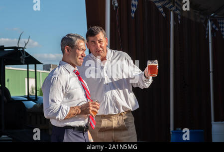 SAN ANTONIO, TX - SEPTEMBER 27, 2019 - Mayor of San Antonio, Ronald Adrian Nirenberg attending The Oktoberfest celebration at Alamo Brewery Stock Photo