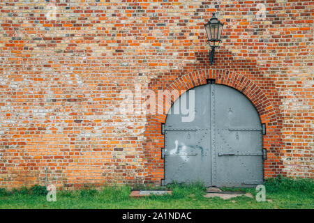 Brick wall and door on Spandau Citadel fortress in Berlin, Germany Stock Photo