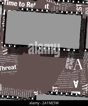 Close up of vintage movie film strips Stock Photo