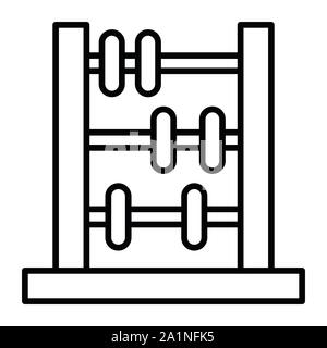 Abacus Icon, Vector Illustration, Business Outline Stock Vector