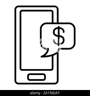 Phone Icon, Vector Illustration, Business Outline Stock Vector