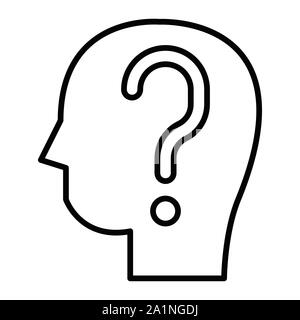 Question Icon, Vector Illustration, Business Outline Stock Vector