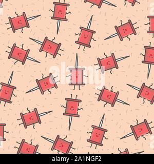 A Cute Push Pin Illustration Background in Vector with Red color Stock Vector
