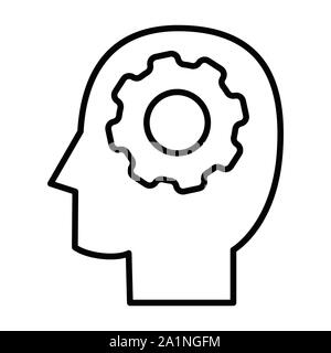 Brain Icon, Vector Illustration, Business Outline Stock Vector