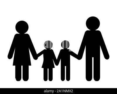 Family icon isolated on white background vector Stock Vector