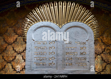 Prague synagogue interior detail, Jubilee Synagogue Stock Photo