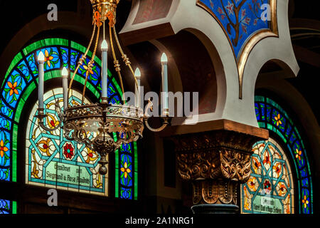 Prague synagogue interior, Jubilee Synagogue known as the Jerusalem Synagogue Prague Czech Republic Stock Photo