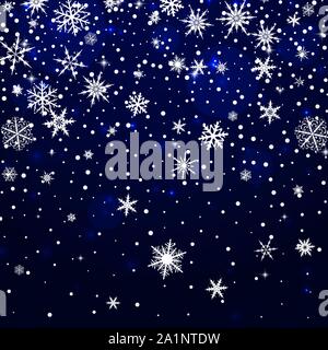 Abstract winter background with snowflakes vector Stock Vector