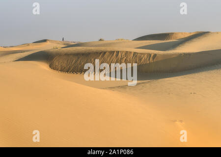 Sand dunes in Thar desert. Jaisalmer. Rajasthan India Stock Photo