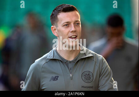 Celtic's Callum Mcgregor Arrives Ahead Of The William Hill Premiership 