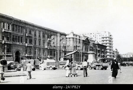 Photographs taken during WW2 by British soldier of the Royal Tank Regiment during the North Africa campaign. Place Mohammed Ali, Alexandria, Egypt.  Trooper C M Shoults Stock Photo