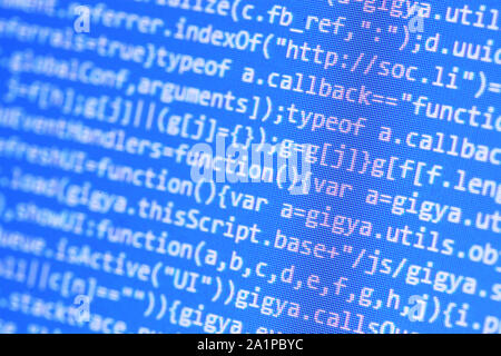 Close up of HTML codes on LED screen Stock Photo - Alamy