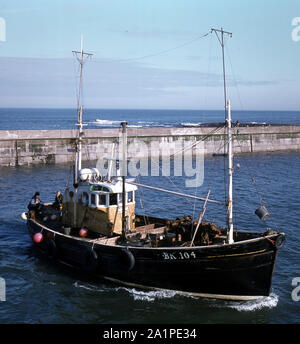 Sovereign, BK 104,  arriving at  Seahouses, Northumberland, c.1972 Stock Photo