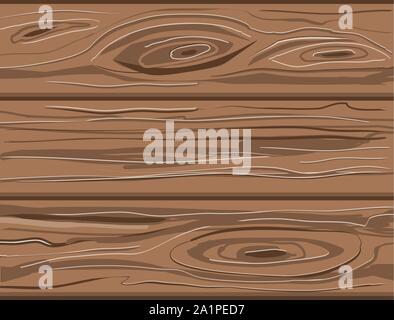 Hand drawn vector brown cartoon wooden planks boards texture Stock Vector