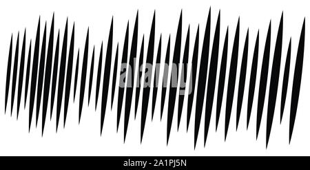 wide format dynamic action lines. random parallel vertical stripes. straight streaks, strips design. linear, lineal pattern. line half-tone element Stock Vector