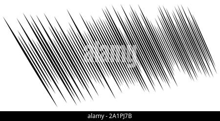 wide format dynamic action lines. random parallel vertical stripes. straight streaks, strips design. linear, lineal pattern. line half-tone element Stock Vector