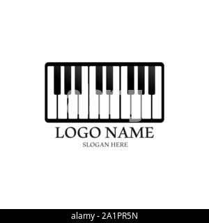 Piano icon vector ilustration template Stock Vector
